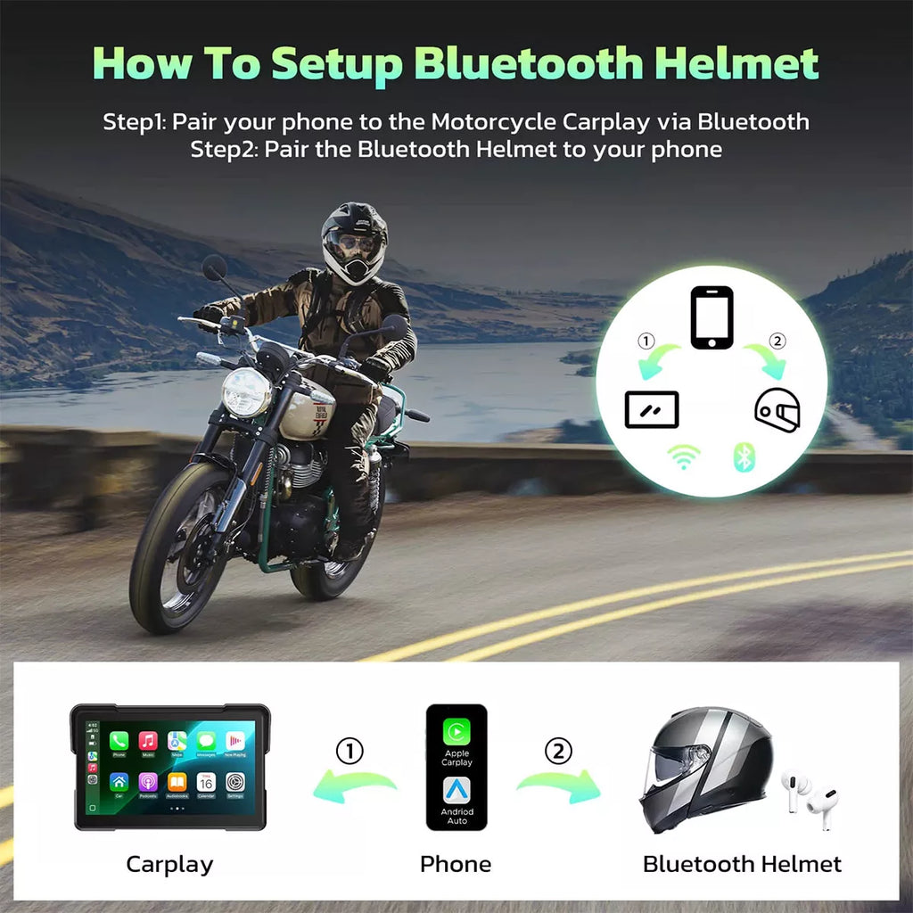 Sidewind Ridge 7 Motorcycle CarPlay Display