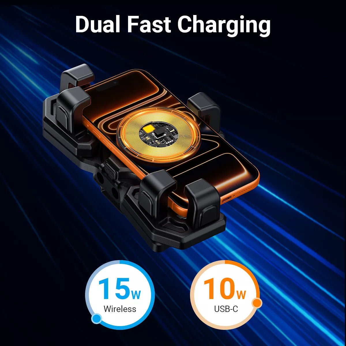 Sidewind 15W Wireless Charging Phone Mount