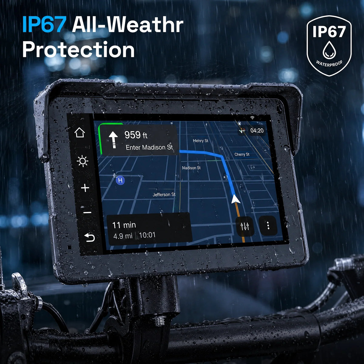 Sidewind Ridge 7 Motorcycle CarPlay Display