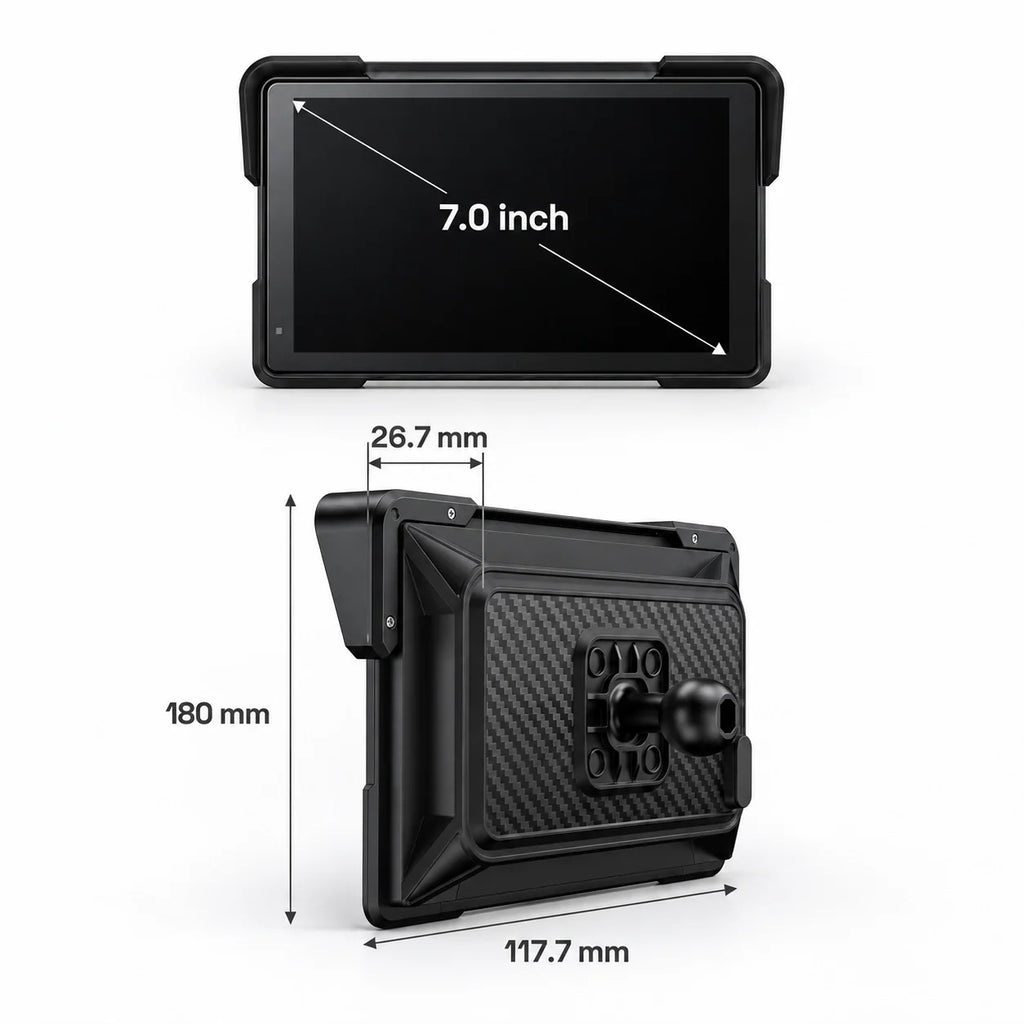 Sidewind Ridge 7 Duo CarPlay Display + Dual 2K Dash Cam