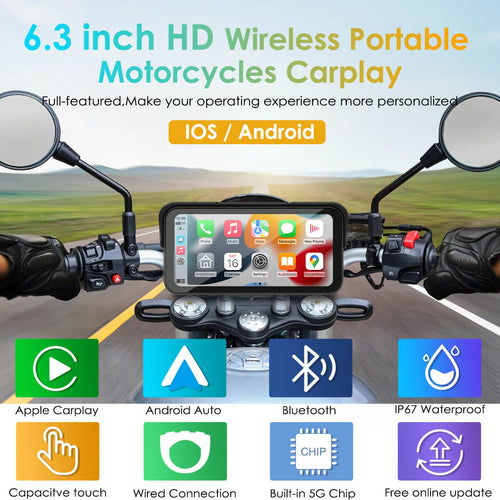 Sidewind Ridge 6 Motorcycle CarPlay Display