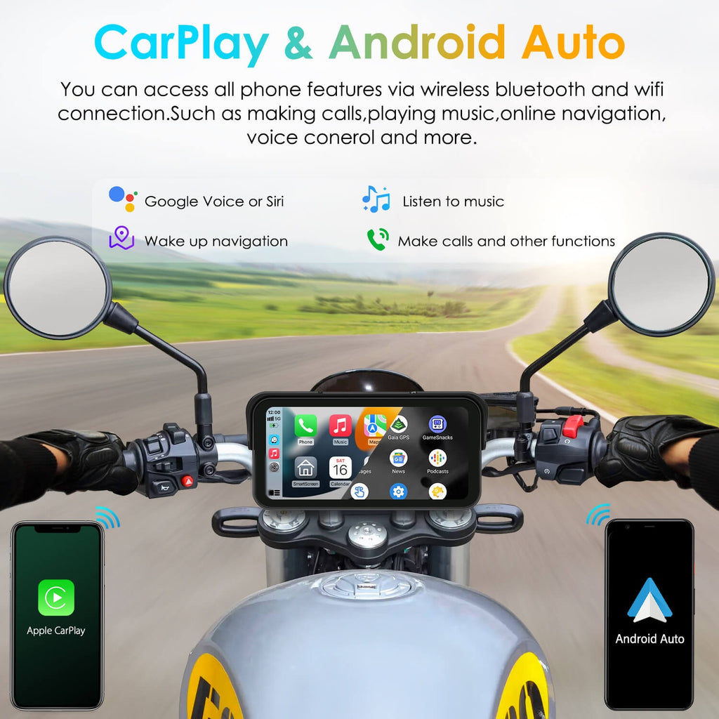 Sidewind Ridge 6 Motorcycle CarPlay Display