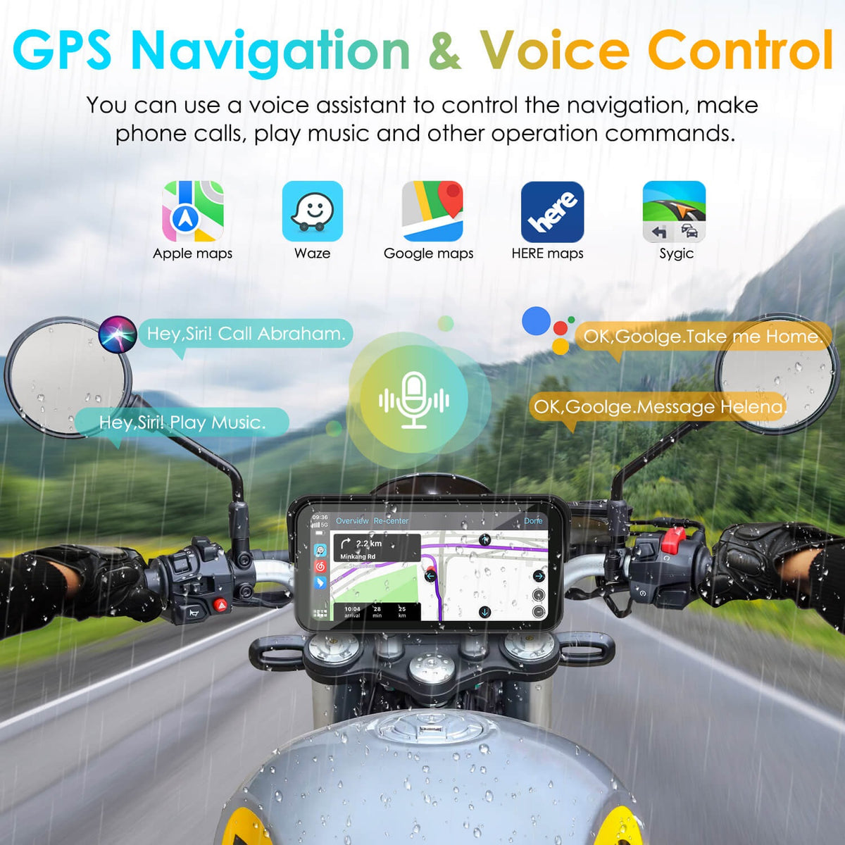 Sidewind Ridge 6 Motorcycle CarPlay Display