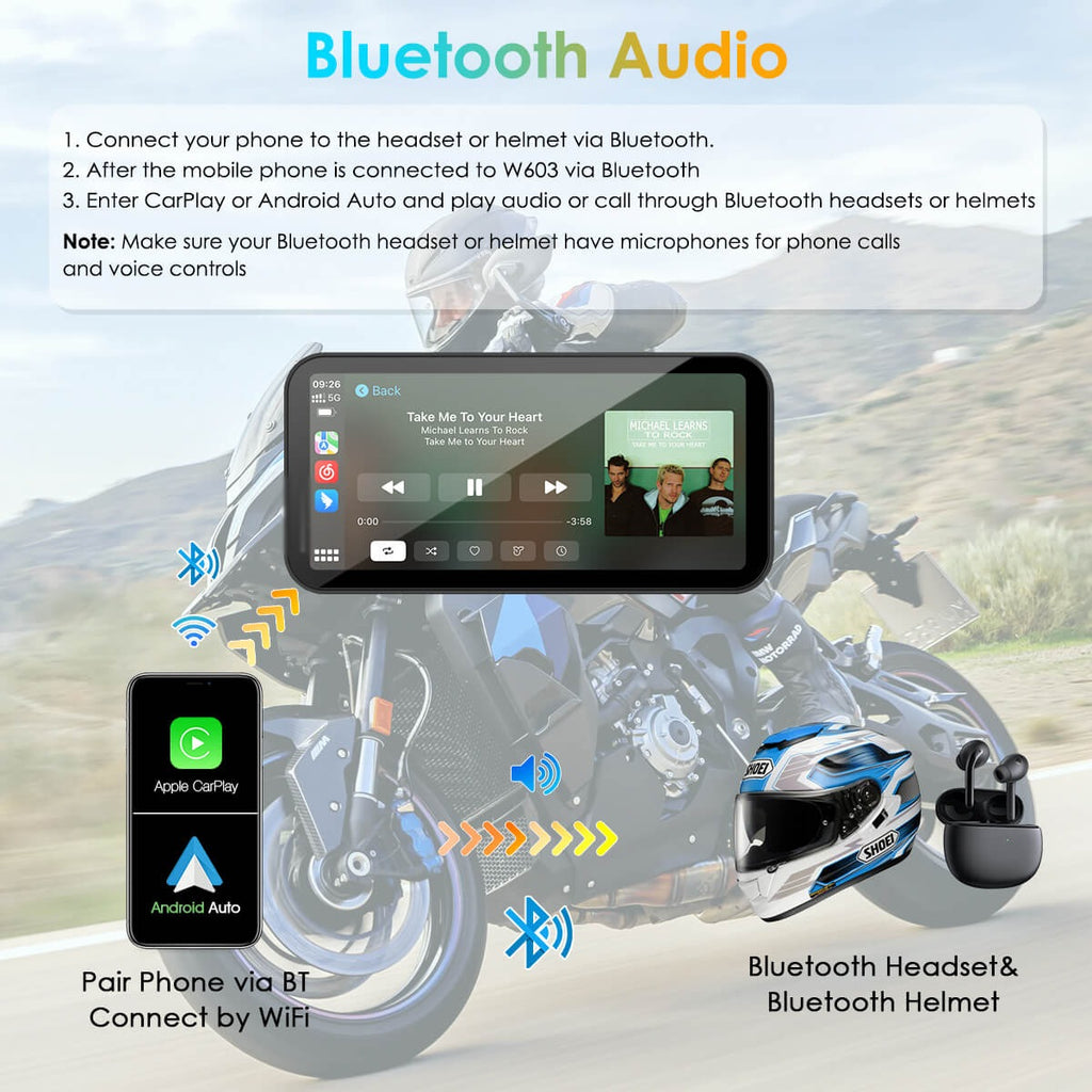 Sidewind Ridge 6 Motorcycle CarPlay Display