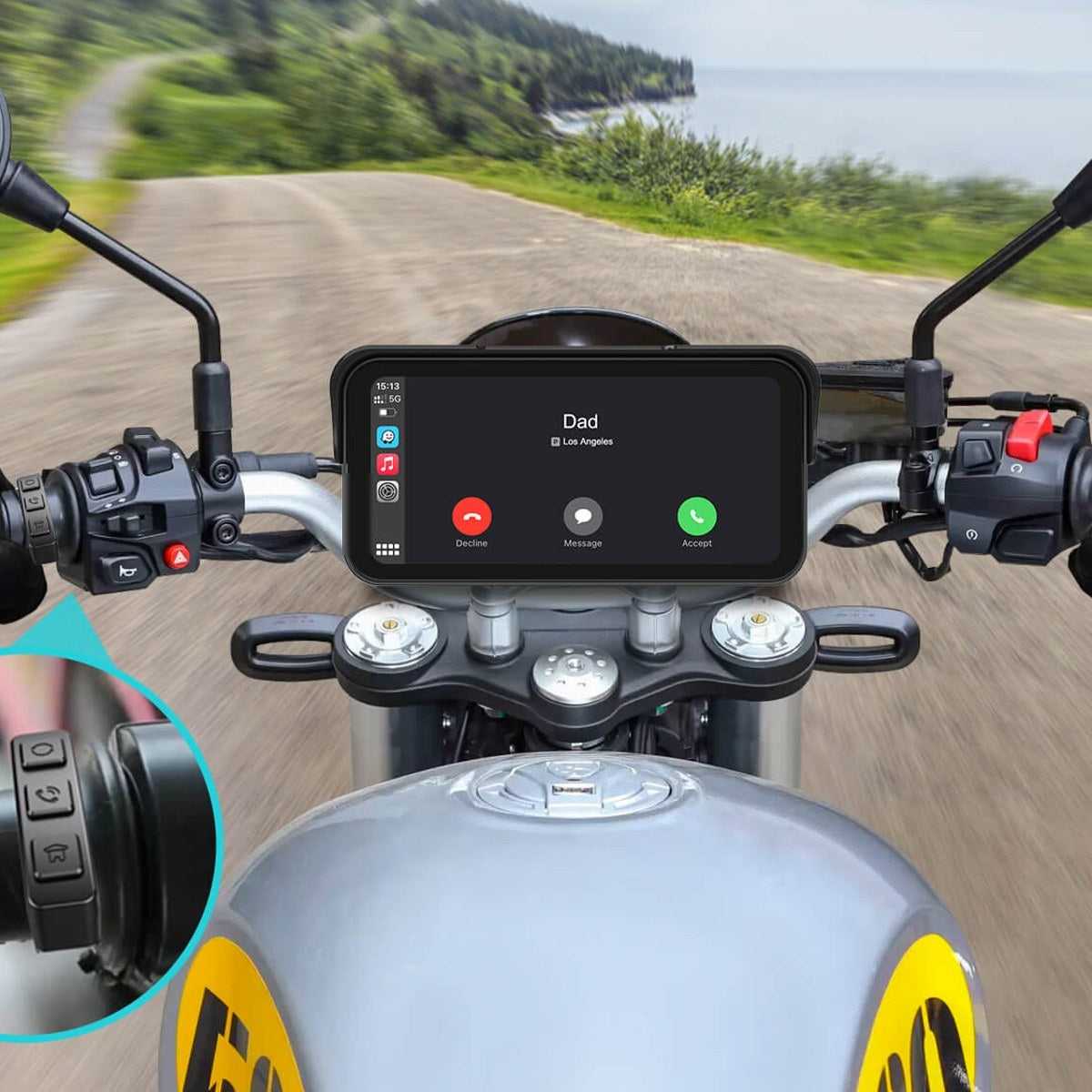 Sidewind Ridge 6 Motorcycle CarPlay Display