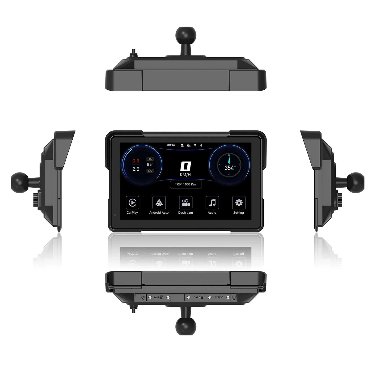 Sidewind Ridge 7 Duo CarPlay Display + Dual 2K Dash Cam